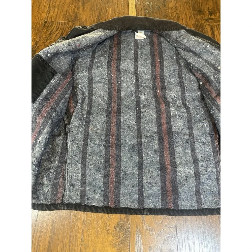 VTG Carhartt C01 Jacket Mens 44 Faded Blanket Lined USA Made Chore Workwear 90s